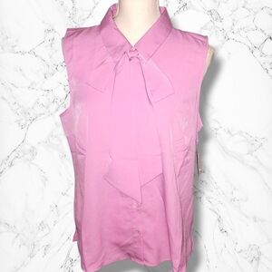 RILEY & RAE Camryn Tie-neck Sleeveless Blouse,